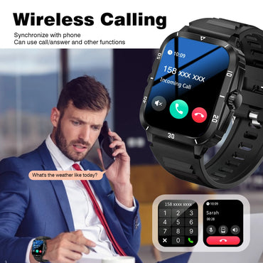 Smart Watch, Wireless Calls, Music Playback, Message Reminders, Multi-Sports Mode, Suitable For Men And Women