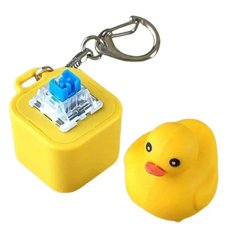 Cute Animal Toys Light Up Keychain Duck Toy Children Entertainment Accessories Finger Exercise Supplies For Nursery