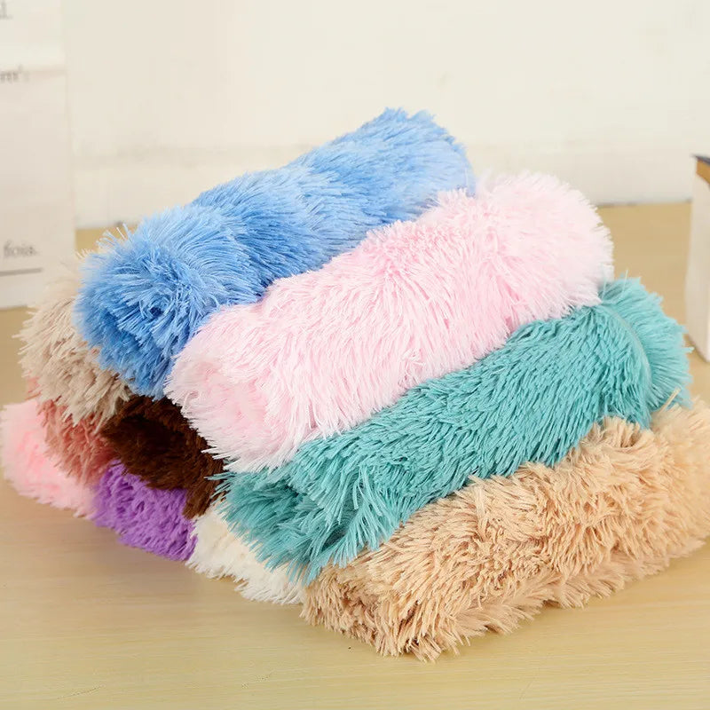 Super Soft Fleece Fluffy Pet Blankets Dog Sleeping MatMattress Extra Warm Pet Cushion for Small Medium Large Dogs & Cats