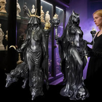 Hecate Nikripolos Sculpture | Night Witch & Underworld Light Messenger with Hounds Living Room Desktop Resin Crafts Ornaments