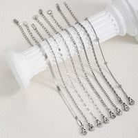 Women Chain Bracelet Silver Color, Stainless Steel Link Stackable Bracelets, Layered Fashion Accessories Gifts