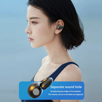 HIFI Stereo Wireless Headphones Bone Conduction Single Ear Clip Earphones IPX5 Waterproof Bluetooth-Compatible 5.3 Earbuds