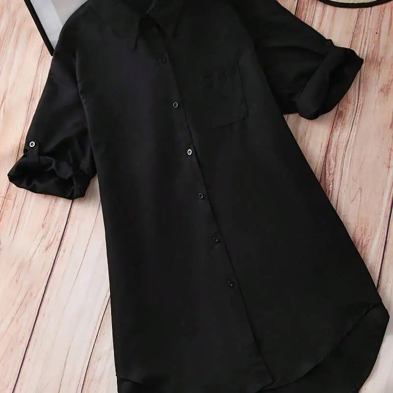 Casual Loose Oversized Shirt Linen Solid Long Shirts Korean Fashion Midi Shirts & Blouses Women Clothing Plus Size Tops