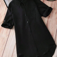 Casual Loose Oversized Shirt Linen Solid Long Shirts Korean Fashion Midi Shirts & Blouses Women Clothing Plus Size Tops