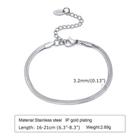 Women Chain Bracelet Silver Color, Stainless Steel Link Stackable Bracelets, Layered Fashion Accessories Gifts