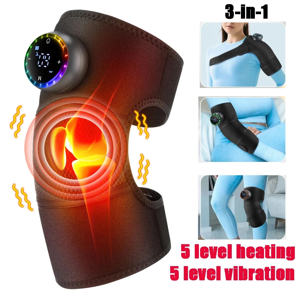 Electric Heating Shoulder Brace LED Display Vibration Shoulder Massage Support Belt Strap For Joint Brace Care Muscle Relaxation