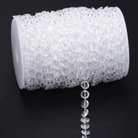Bead Curtain String Portable Diamonds Chains Bead Curtain Creative Elegant Exquisite Fashion Transparent for Wedding Room Decor