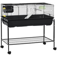 Two-Story Small Animal Cage Removable from Stand, Guinea Pig Cage with Shelf & Wheels, Pet Habitat for Hedgehog,, Customized