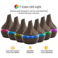 Smart Aromatherapy Humidifier with 7 Mood Lights & Remote - 300ml Large Capacity Diffuser With Silent Night Mode for Home/Office