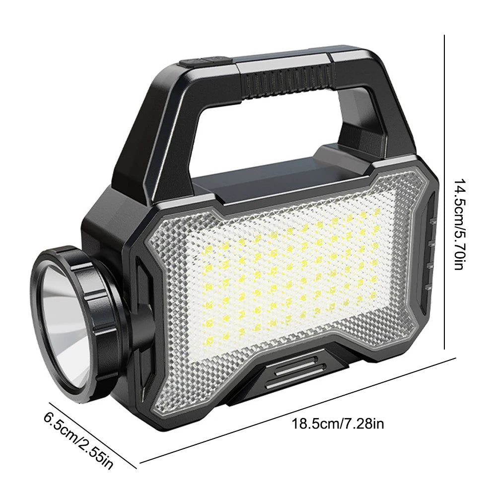 Solar Camping Lantern Long Range Outdoor Camping Searchlight Waterproof Powerful Solar Spotlight Super Bright for Hiking Fishing