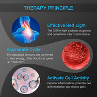 18x620nm Portable LLLT Therapy for Body Pain Relief, Deep Tissue Relieve Pain, Joint and Muscle Care, Body Fast Recovery