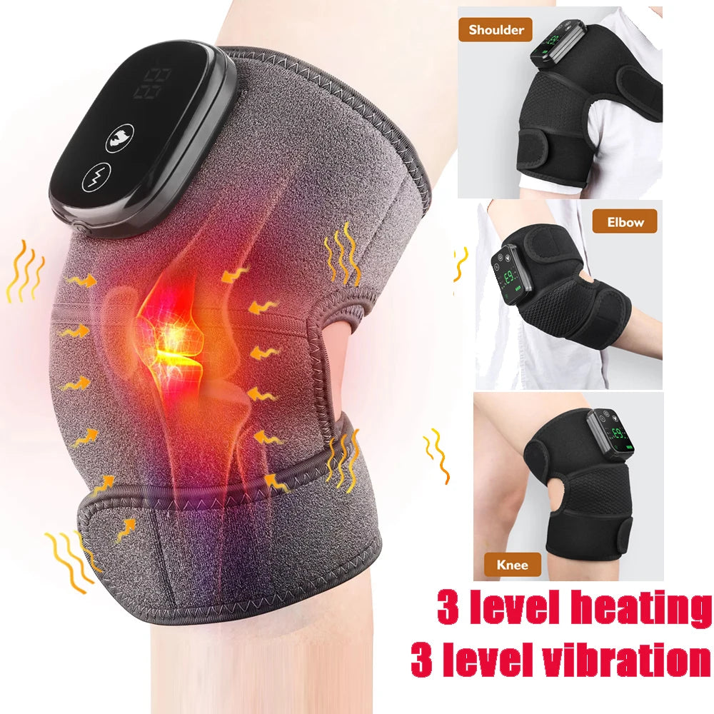 Electric Heating Shoulder Brace LED Display Vibration Shoulder Massage Support Belt Strap For Joint Brace Care Muscle Relaxation