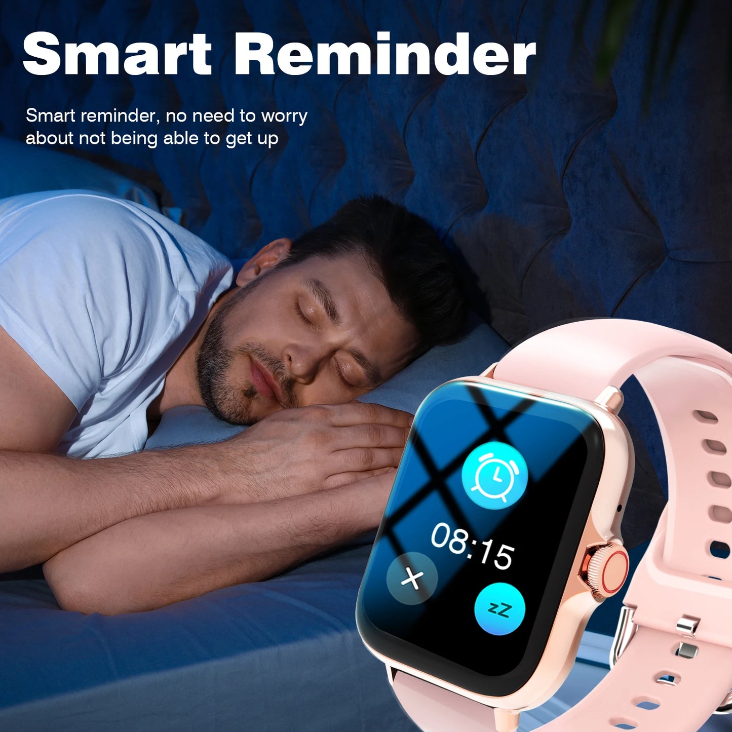 New Smart Watch, Wireless Calling, Message Reminder, Multiple Sports Modes, 1.83-Inch Full Touch Screen, Unisex