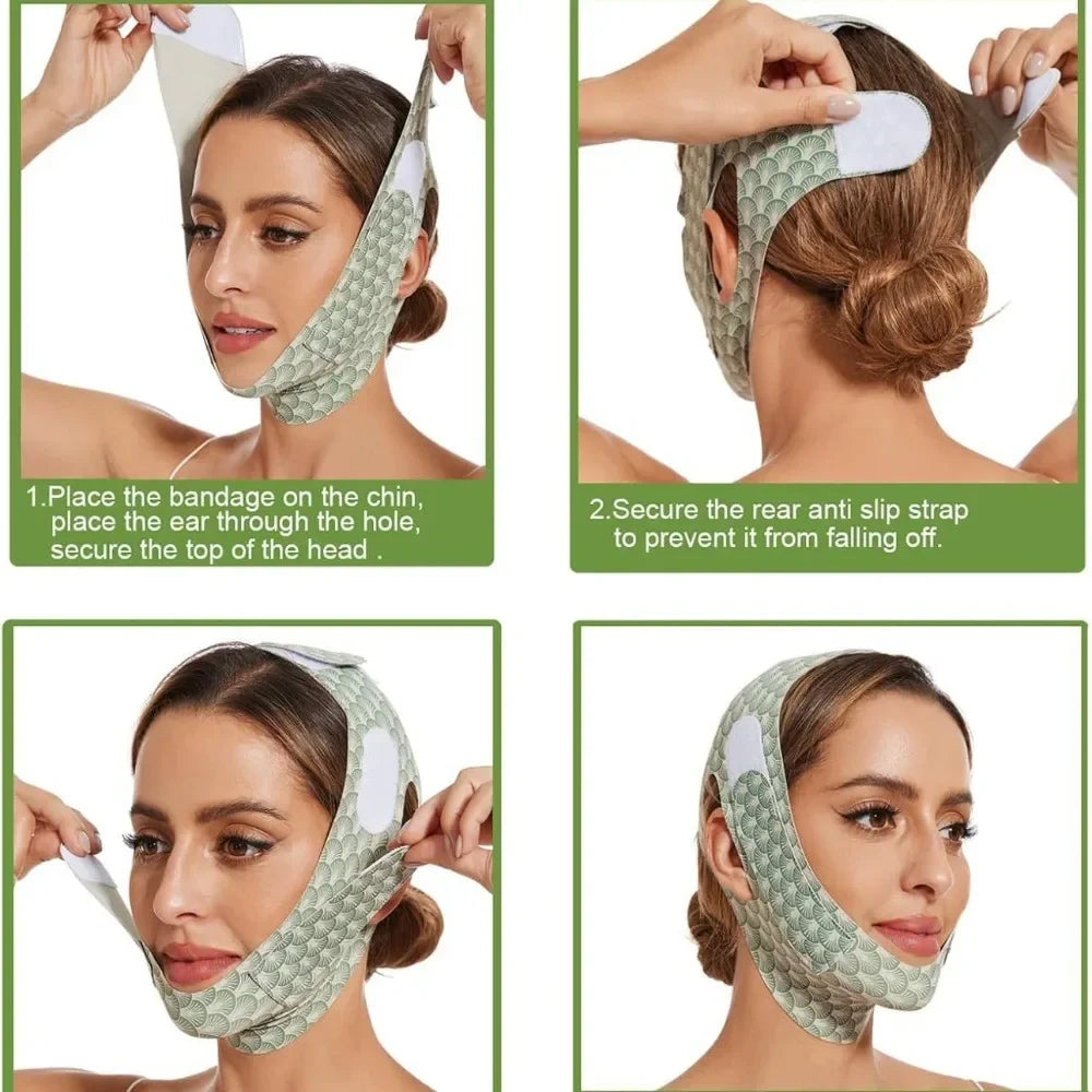 Women Face Lifting Belt Face Slimming Bandage V Line Shaper Chin Cheek Lift Up Anti Wrinkle Mask Facial Beauty Skin Care \p]98