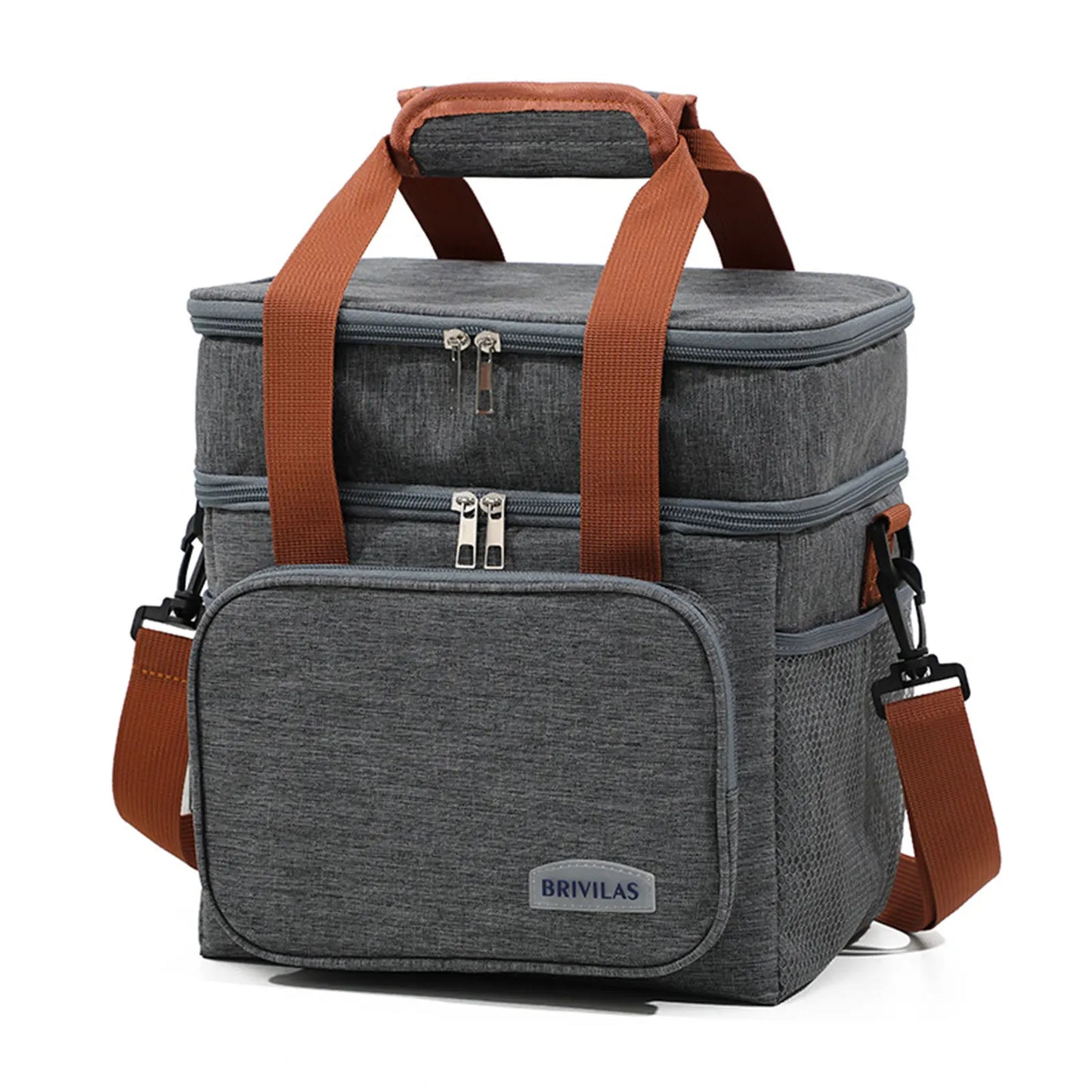 Portable Insulated Lunch Bag with Multiple Pockets Oxford Cloth waterproof Adjustable Lunch Bags for Picinc Outdoor Activities