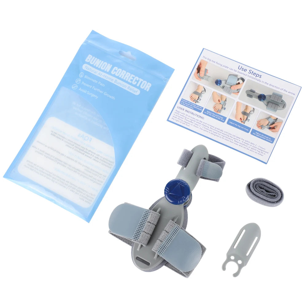 Adjustable Unisex Bunion Corrector Foot Hallux Valgus Braces Rotatable Toe Separator Straightener Pedicure Finger Toe Corrector