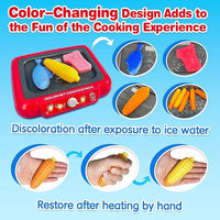 Color Changing Kids Food Fryer Pretend Play Toys for kids 3 - Gourmet Cooking Box toys, gift for boys and girls