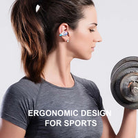 GREATWALL Wireless Bluetooth Earphones Earhook HIFI Headphones Stereo Sound Sports Headset HD Call Earbuds LED Digital Display