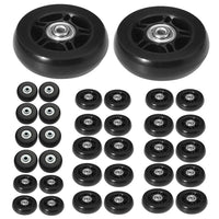 1 Pair Luggage Suitcase Replacement Wheels with Metal Bearings Axles Screw Rubber Casters Wear Resistant Deluxe Repair Tool