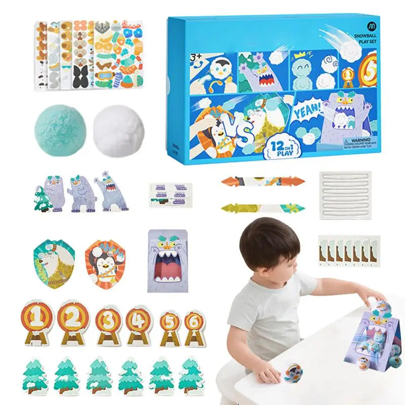 Snow Ball Throwing Game Children's Snow Ball Battle Toy Kit Smooth and Delicate Winter Outdoor Toy for Home Outdoor Play Friends