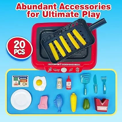 Color Changing Kids Food Fryer Pretend Play Toys for kids 3 - Gourmet Cooking Box toys, gift for boys and girls