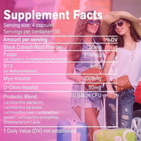Hormone Balance + Probiotics - Supports Women's Health & Ovarian Function, Relieves Menopausal Discomfort - 120pcs
