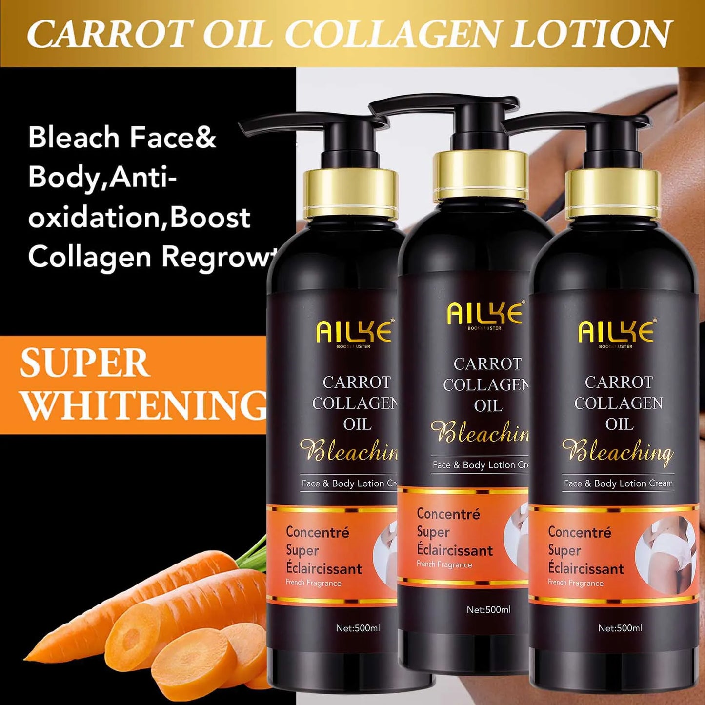 AILKE Collagen Women Skin Care Set, Moisturizing, Whitening, Remove Freckles, Dark Spots, Black Spots, Skin Lightening Kit