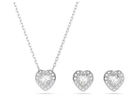 Hot Sale Good Brand Silver Color Tennis Heart-shaped sw Necklace Women's Romantic Luxury Jewelry Gifts Set
