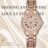 SUNKTA Women Wristwatches Relojes Para Mujer Luxury Classic Golden Watch Women Alloy Strap Round Rhinestone Dail Quartz Watches