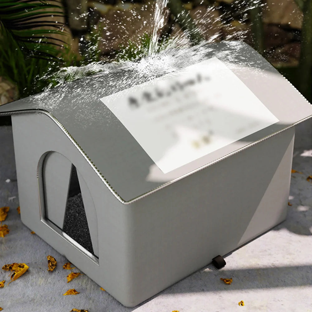 Feral Cat Shelter Weatherproof Stray Cat Shelter Feral Cat House for Winter Wild Animal Tent Bed for Small Dog Puppy Supplies