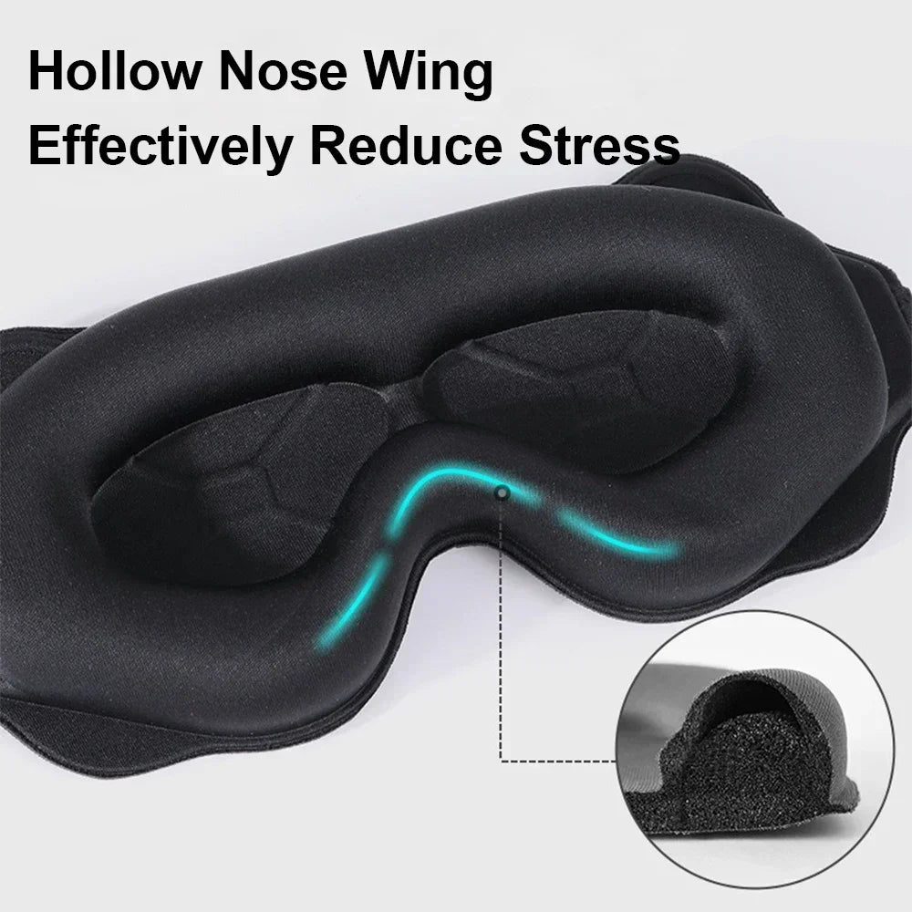 3D Sleeping Mask Block Out Light Soft Padded Sleep Mask For Eyes Slaapmasker Eye Shade Blindfold Sleeping Aid Face Eyepatch Mask