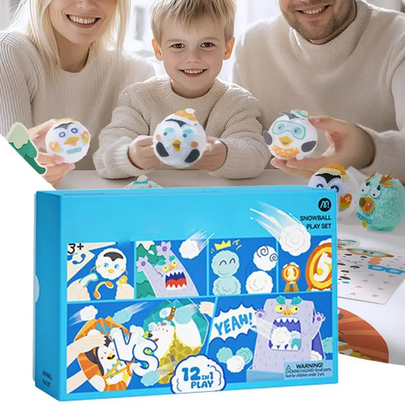 Snow Ball Throwing Game Children's Snow Ball Battle Toy Kit Smooth and Delicate Winter Outdoor Toy for Home Outdoor Play Friends