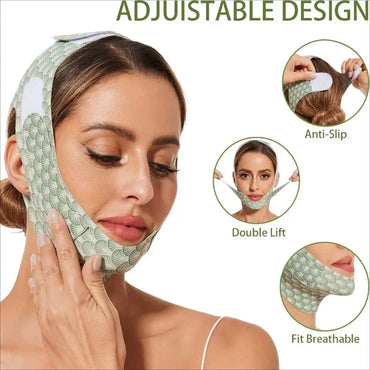 Women Face Lifting Belt Face Slimming Bandage V Line Shaper Chin Cheek Lift Up Anti Wrinkle Mask Facial Beauty Skin Care \p]98