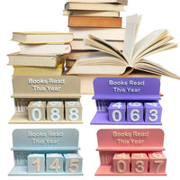 Books Read This Year Book Read Tracker 3D Printed Small Book Counter Wear Resist Library Decor Ornament Sign Up To 999 Books