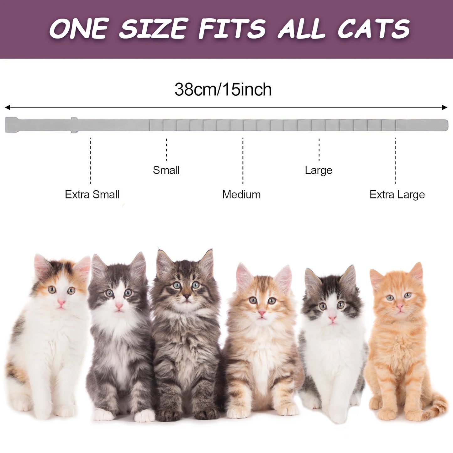 4Pcs Cat Calming Collar Soothing Collar Adjustable Cat Pheromone Collar Helps with Aggression Comfort Cat Calm Collar for Cats