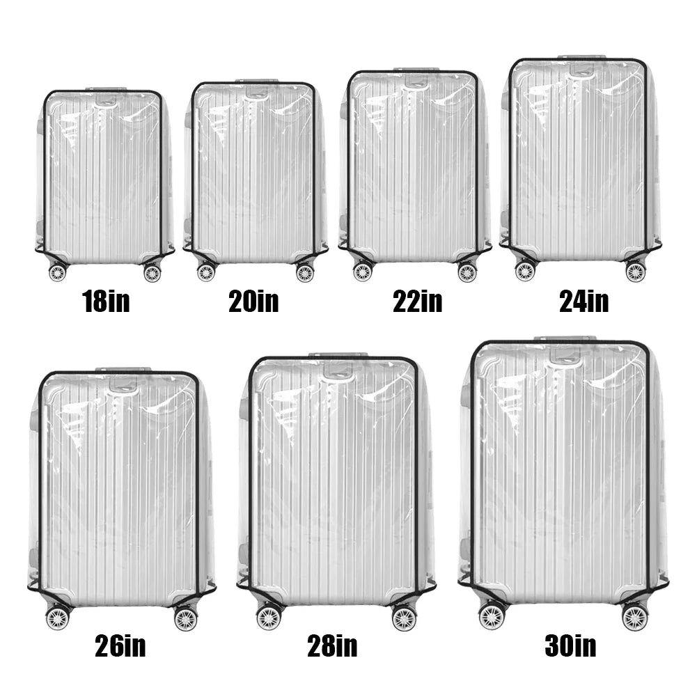 18-30inch Transparent Luggage Protector Cover Waterproof Suitcase Protector Cover Rolling Luggage Suitcase Cover Dustproof Cover