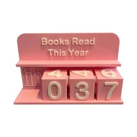 Books Read This Year Book Read Tracker 3D Printed Small Book Counter Wear Resist Library Decor Ornament Sign Up To 999 Books