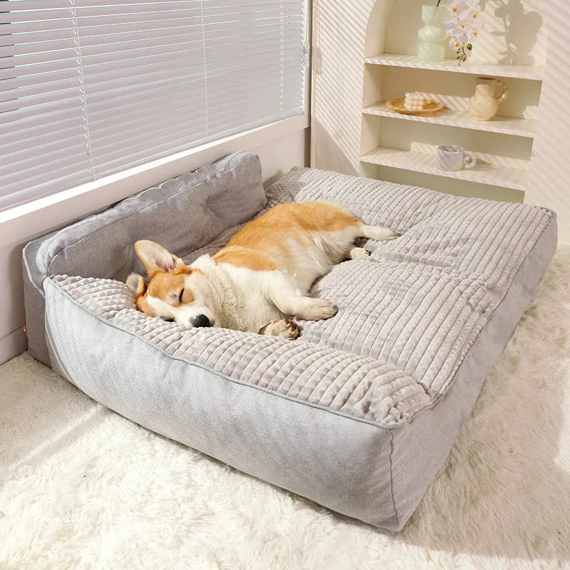 47.2x35.4inchLarge Dog Winter Warm Bed Extra Large Deep Sleep for Big Breeds, Universal for Small Medium Large Dogs Soft Pet Mat