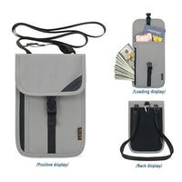 Waterproof Mini Travel Passport Holder Bag RFID ID Credit Card Neck Wallet Anti-theft Pouch Storage Organizer Crossbody Bags
