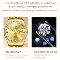 OLEVS 3629 Top Luxury Brand Women Watch Classic Business Calendar Waterproof Luminous Watch Elegant Diamond Women Quartz Watch