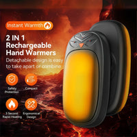 2-in-1 Hand Warmers Rechargeable 2 Pack Magnetic Electric Hand Warmer  Portable Pocket Hand Warmer