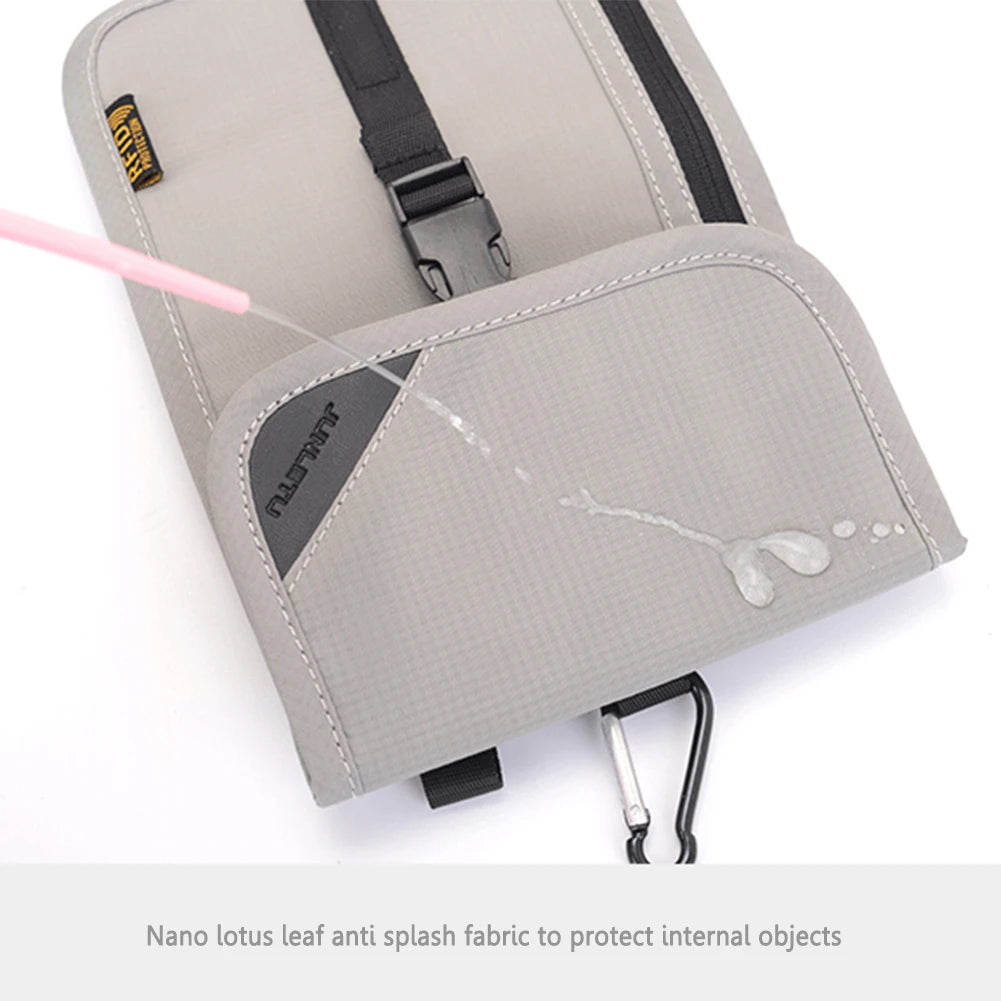 Waterproof Mini Travel Passport Holder Bag RFID ID Credit Card Neck Wallet Anti-theft Pouch Storage Organizer Crossbody Bags