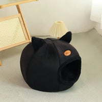 BOOTEELY Black New Deep Sleep Comfortable Winter Cat bed Small mat Basket Puppy House products Pet tent Comfortable Cave