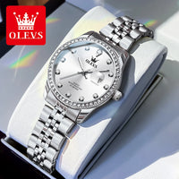 OLEVS 3629 Top Luxury Brand Women Watch Classic Business Calendar Waterproof Luminous Watch Elegant Diamond Women Quartz Watch