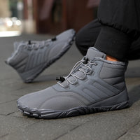 Winter Warm Running Barefoot Shoes Women Men Rubber High Ankle Boots Waterproof Non-Slip Breathable for Trekking Climbing