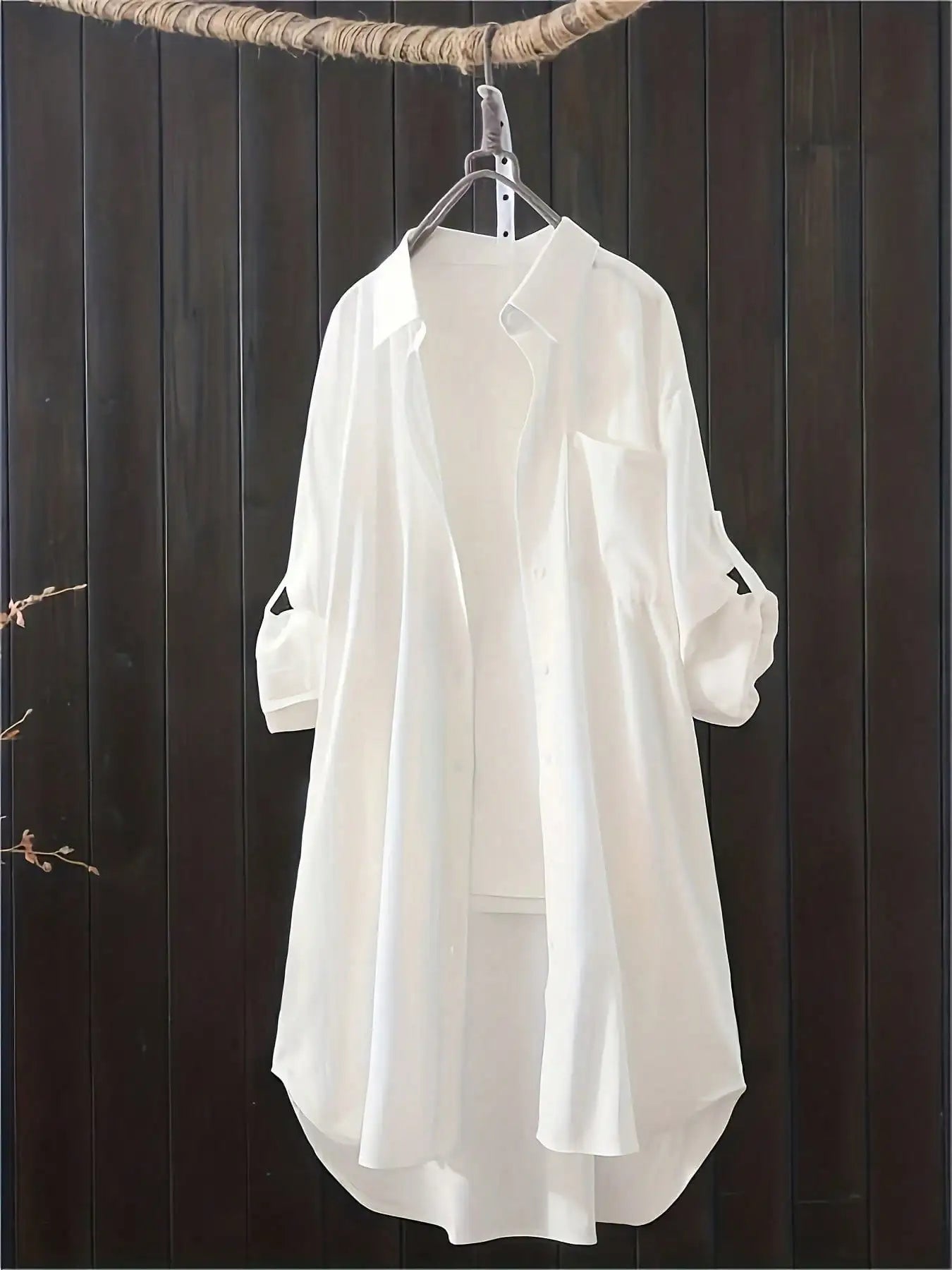 Casual Loose Oversized Shirt Linen Solid Long Shirts Korean Fashion Midi Shirts & Blouses Women Clothing Plus Size Tops