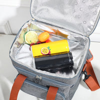 Portable Insulated Lunch Bag with Multiple Pockets Oxford Cloth waterproof Adjustable Lunch Bags for Picinc Outdoor Activities