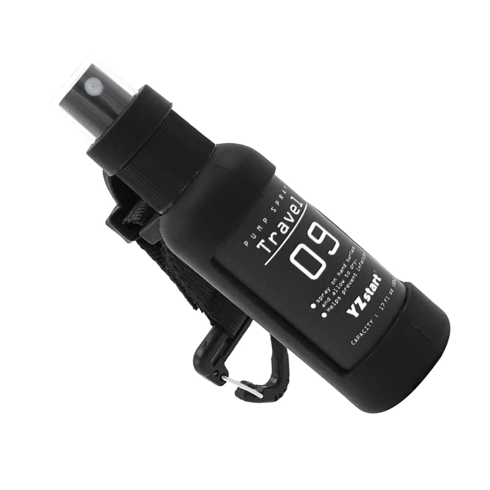 50ml Mini Fine Mist Spray BottlesTravel Bottle with Tactical Hook Strap Refillable Spray Bottle Alcohol Spray Bottle for Liquid
