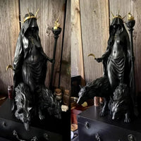 Hecate Nikripolos Sculpture | Night Witch & Underworld Light Messenger with Hounds Living Room Desktop Resin Crafts Ornaments