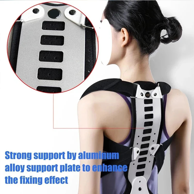 Adjustable Back Brace Posture Corrector Women Men Back Straightener Trainer for Scoliosis & Hunchback Correction, Spine Support
